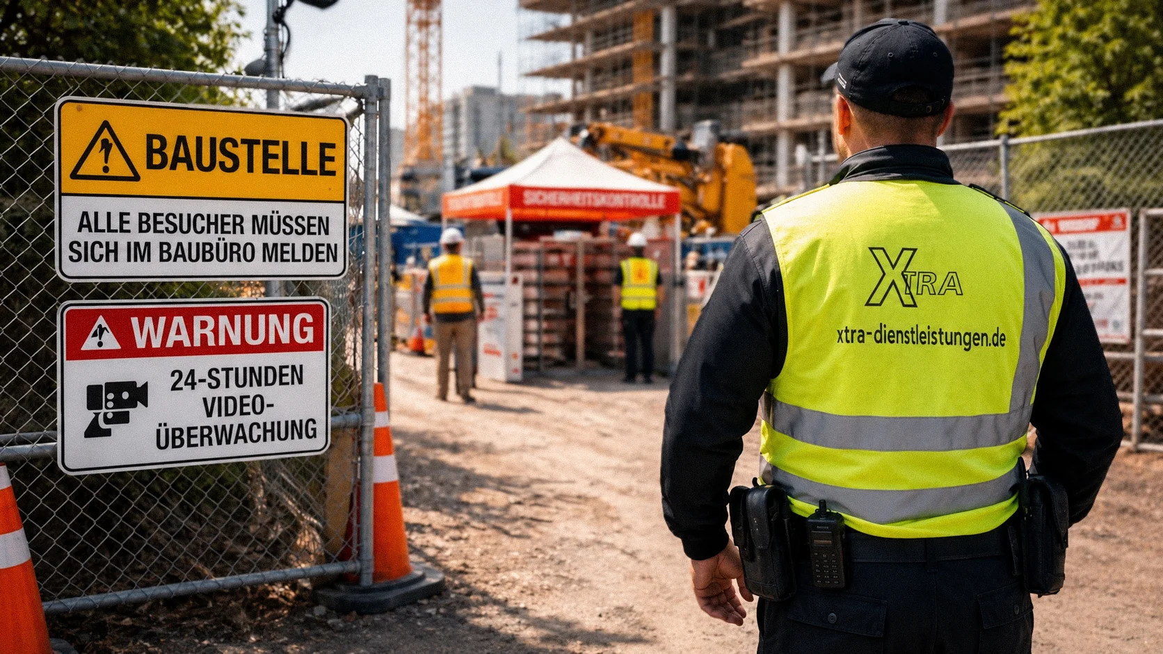 XTRA Baustellenbewachung an einem kontrollierten Zugang